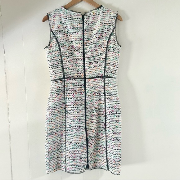 Milly Tweed Sleeveless Dress in Multicolor White sz 6 - Picture 3 of 4